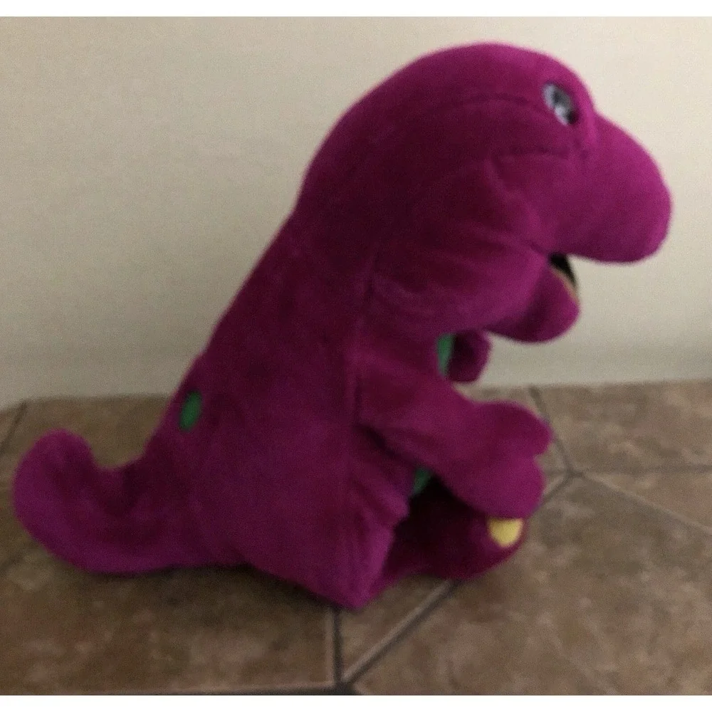 Barney‎ The Purple Dinosaur Plush Dakin Open Mouth 1992 Vintage Sitting So Cute
